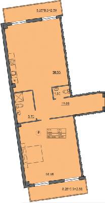 1-кімнатна 101.3 м² в ЖК Лідерсівський від 44 450 грн/м², Одеса