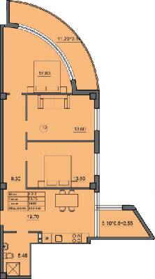 3-кімнатна 83.35 м² в ЖК Лідерсівський від 52 500 грн/м², Одеса
