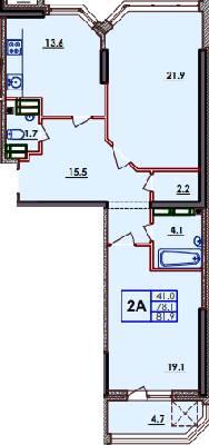 2-кімнатна 81.9 м² в ЖК Хвиля від 19 350 грн/м², Одеса