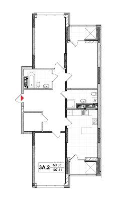 3-кімнатна 106.77 м² в ЖК CITY HUB від 47 000 грн/м², Київ