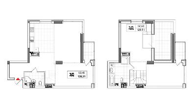 Дворівнева 112 м² в ЖК CITY HUB від 33 250 грн/м², Київ