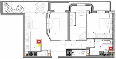 3-кімнатна 106.1 м² в КБ Graf від 59 850 грн/м², Одеса