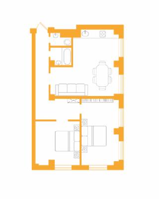 2-кімнатна 85.2 м² в ЖК Авторський від 27 450 грн/м², с. Фонтанка