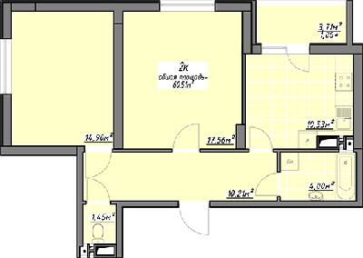 2-кімнатна 60.51 м² в ЖК Одеські традиції від 23 450 грн/м², Одеса