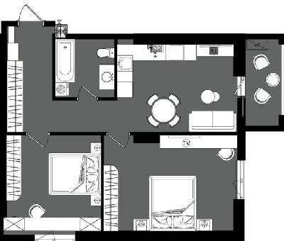 2-кімнатна 65.99 м² в ЖК Посейдон від 25 550 грн/м², Одеса