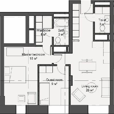 2-комнатная 65 м² в Апарт-комплекс Kristal Plaza от 48 800 грн/м², Львов