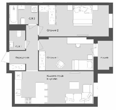 2-комнатная 70.12 м² в ЖК Avalon Zelena Street от 17 100 грн/м², Львов