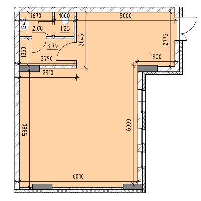 Офис 56.15 м² в ЖК Америка от 25 488 грн/м², Львов