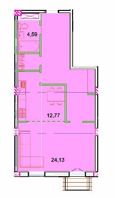 1-комнатная 70.71 м² в ЖК Central Park от 30 850 грн/м², Днепр