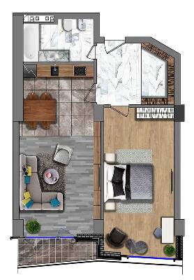 1-кімнатна 74 м² в ЖК Aston Hall від 141 950 грн/м², Одеса