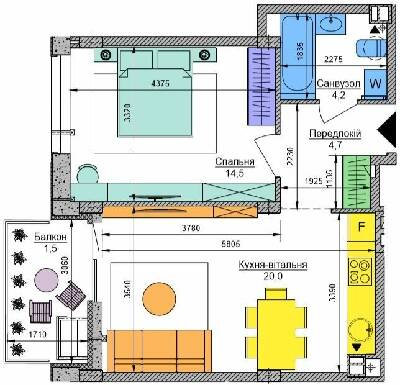 1-комнатная 44.9 м² в ЖК Respublika от 44 320 грн/м², Киев