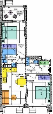 2-кімнатна 49.1 м² в ЖК Respublika від 43 800 грн/м², Київ