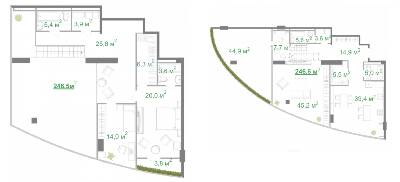 Двухуровневая 246.5 м² в МФК Intergal City от 54 151 грн/м², Киев