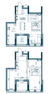 Двухуровневая 131.69 м² в ЖК Rusaniv Residence от 39 072 грн/м², Киев