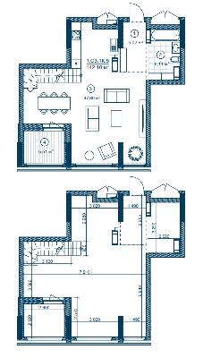 Двухуровневая 142.1 м² в ЖК Rusaniv Residence от 35 558 грн/м², Киев