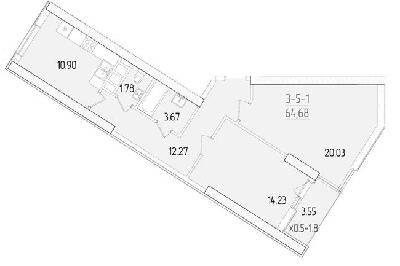 2-кімнатна 64.68 м² в ЖК KADORR City від 26 950 грн/м², Одеса