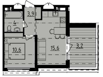 1-кімнатна 37.3 м² в ЖК DERBY Style House від 24 550 грн/м², Одеса