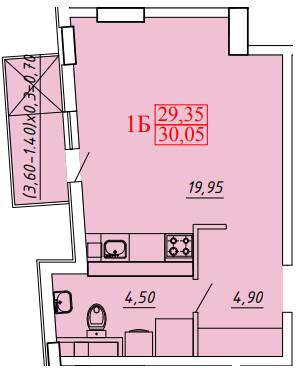 Смарт 30.05 м² в ЖК Smart Hall від 25 050 грн/м², Одеса