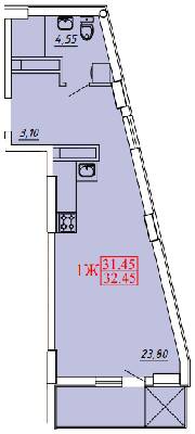 Смарт 32.45 м² в ЖК Smart Hall від 25 050 грн/м², Одеса