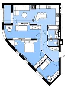 3-кімнатна 85.86 м² в ЖК Парус Riverside від 21 100 грн/м², Ужгород