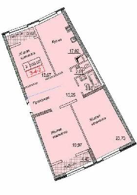 3-кімнатна 103.02 м² в ЖК Тридцять друга перлина від 31 450 грн/м², Одеса