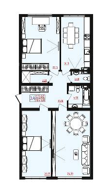 3-кімнатна 107.6 м² в ЖМ Острови від 17 000 грн/м², Одеса