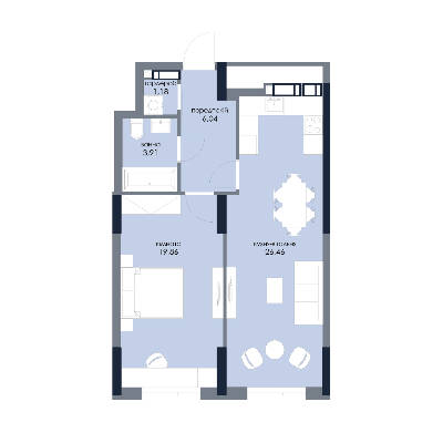 1-комнатная 57.45 м² в ЖК Новый Автограф от 38 934 грн/м², Киев