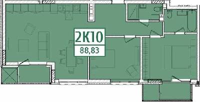 2-комнатная 88.8 м² в ЖК Illinsky House от 83 700 грн/м², Киев