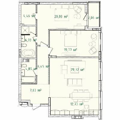 3-комнатная 115.64 м² в ЖК Illinsky House от 90 172 грн/м², Киев