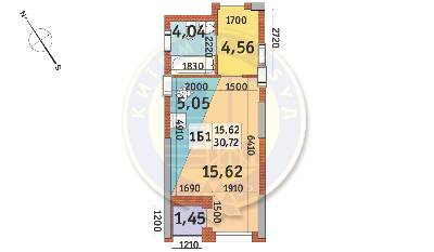 1-комнатная 30.72 м² в ЖК Медовый-2 от 25 625 грн/м², Киев
