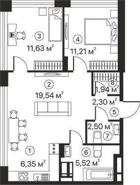 3-кімнатна 60.99 м² в ЖК Terracotta від 27 100 грн/м², Київ