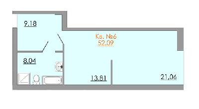 1-комнатная 52.09 м² в ЖК Европейский квартал от 12 300 грн/м², Житомир