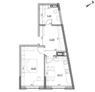 1-кімнатна 47.79 м² в ЖК Берег Дніпра від 30 665 грн/м², Київ