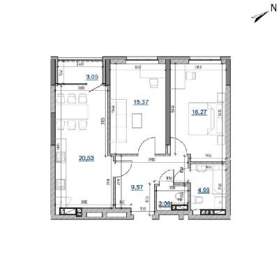 2-кімнатна 72.28 м² в ЖК Берег Дніпра від 37 672 грн/м², Київ