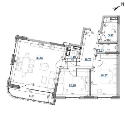 2-кімнатна 89.22 м² в ЖК Берег Дніпра від 33 219 грн/м², Київ
