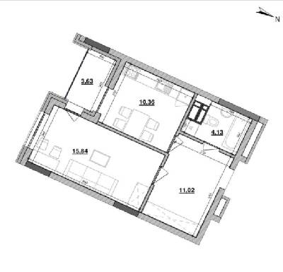 1-комнатная 44.98 м² в ЖК Львовская Площадь от 52 140 грн/м², Киев