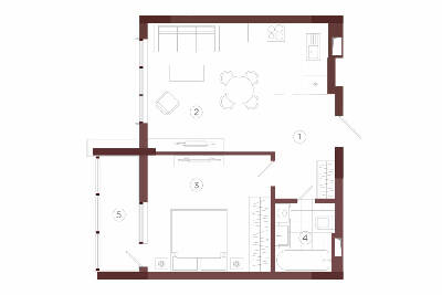 1-комнатная 48.68 м² в ЖК Obolon Plaza от 65 550 грн/м², Киев