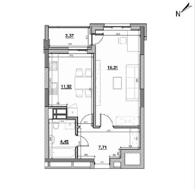 1-комнатная 45.2 м² в ЖК Львовская Площадь от 52 158 грн/м², Киев