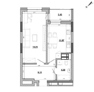1-комнатная 46.06 м² в ЖК Львовская Площадь от 53 553 грн/м², Киев