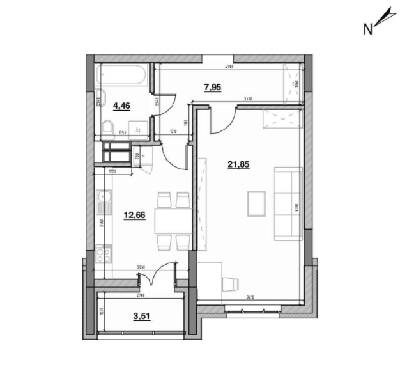1-комнатная 50.25 м² в ЖК Львовская Площадь от 50 727 грн/м², Киев