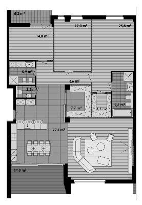 4-комнатная 202.4 м² в ЖК Pechersk Hills Residence от 141 150 грн/м², Киев