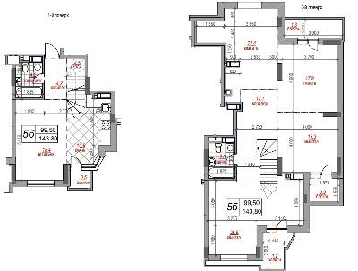 Двухуровневая 143.8 м² в ЖК West House от 42 550 грн/м², Киев