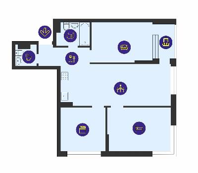 3-комнатная 77.48 м² в ЖК Урловский-1 от 27 230 грн/м², Киев