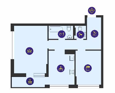 2-комнатная 65.3 м² в ЖК Урловский-1 от 29 850 грн/м², Киев