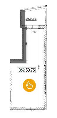 1-кімнатна 53.75 м² в ЖК Панорама від 23 000 грн/м², Київ