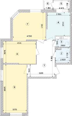 3-комнатная 83.43 м² в ЖК Голосеевская Долина от 28 200 грн/м², Киев