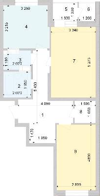 2-комнатная 67.85 м² в ЖК Голосеевская Долина от 27 700 грн/м², Киев
