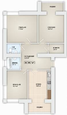 3-комнатная 90.7 м² в ЖК Городок Мануфактура от 13 900 грн/м², Ивано-Франковск