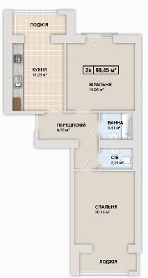 2-кімнатна 68.5 м² в ЖК Містечко Козацьке від 12 300 грн/м², Івано-Франківськ