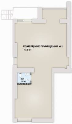 Помещение свободного назначения 76.7 м² в ЖК Містечко Козацьке от застройщика, Ивано-Франковск